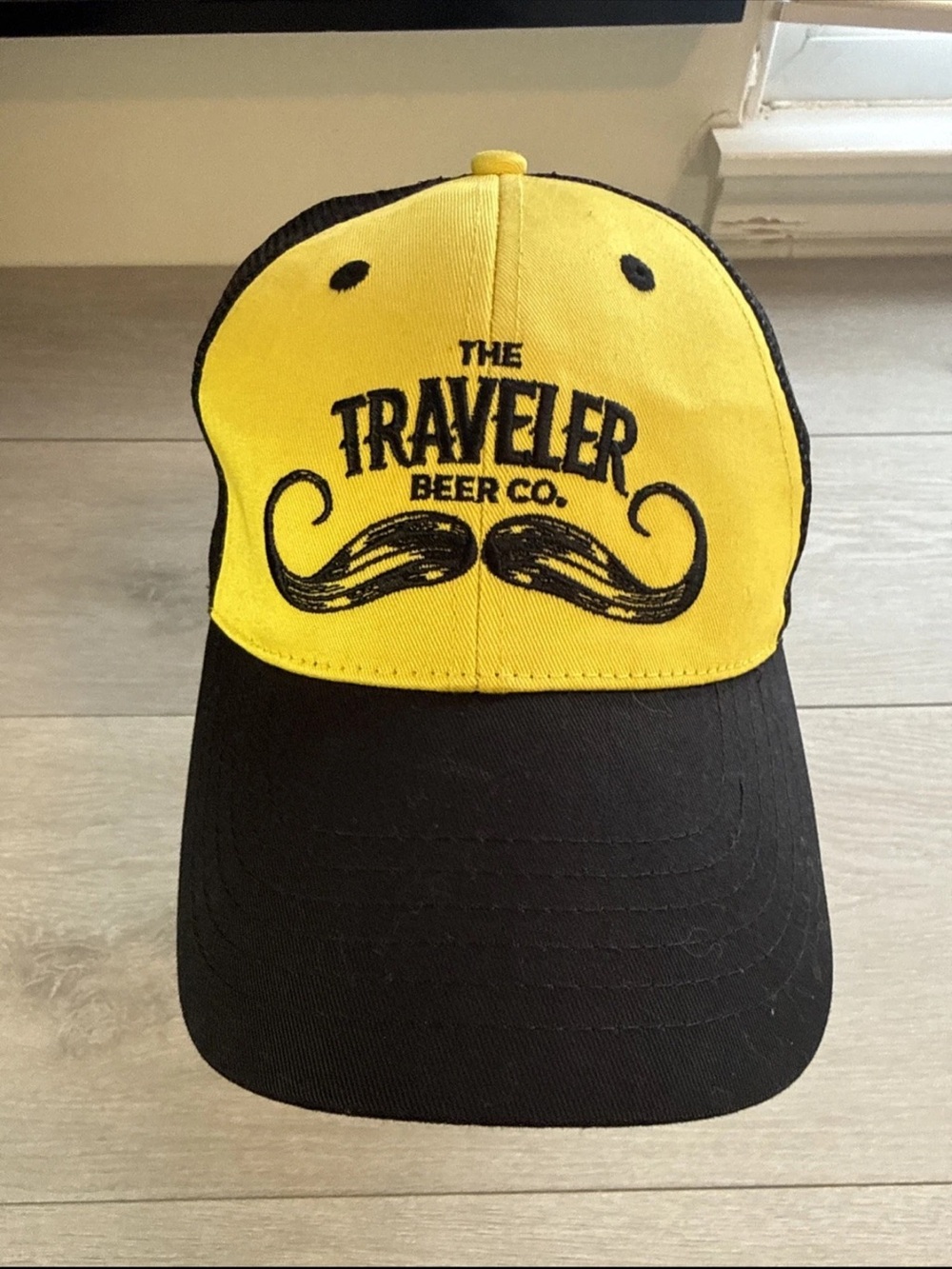The Traveler Beer Co Hat Trucker Snapback Cap Mustache Brewery Craft Beer Promo